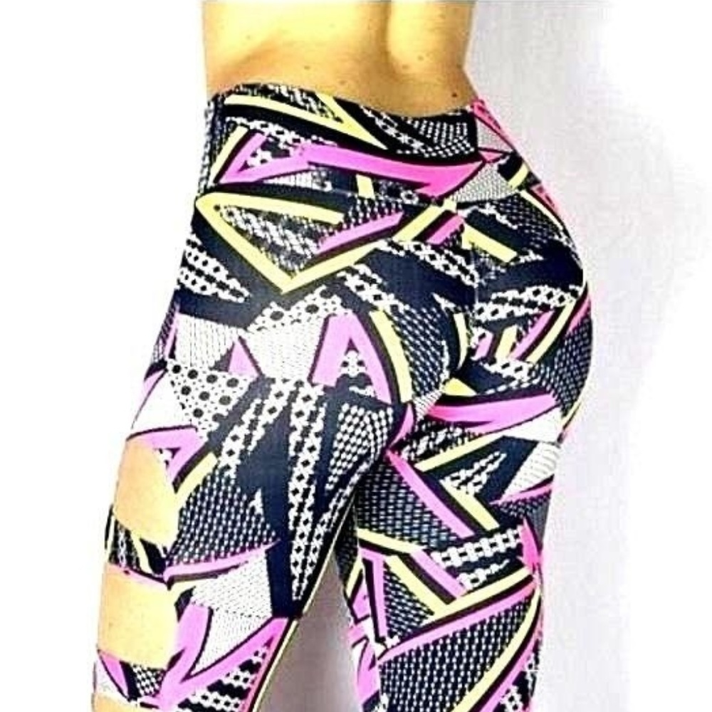 BRAZILIAN SEXY LEGGINGS SIDE RIPPED DESIGN Fushia,